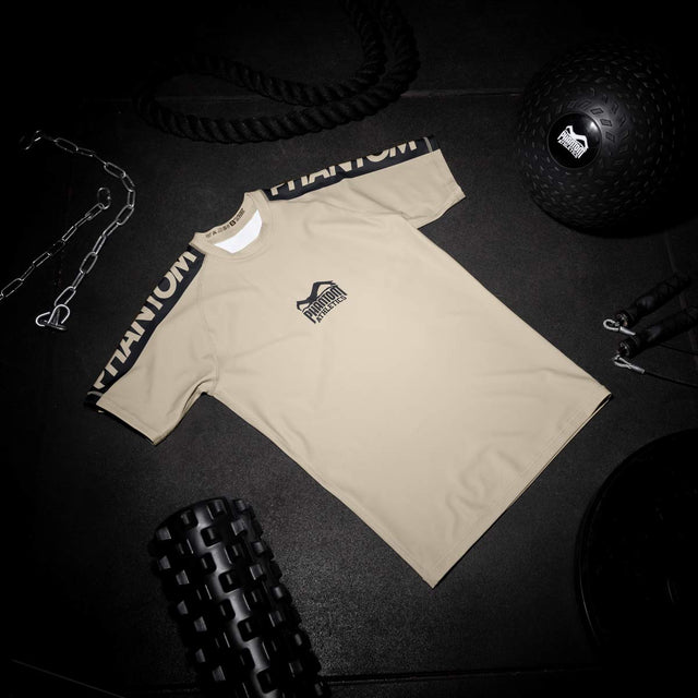 Phantom Athletics Rashguard EVO Apex Short Sleeves - Sand
