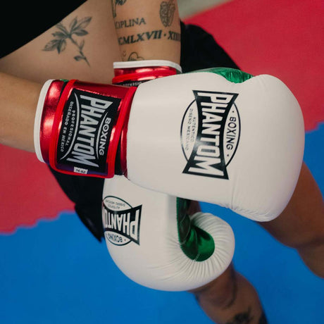 Mănuși de box Phantom Athletics Mexico – Alb/Verde/Roșu