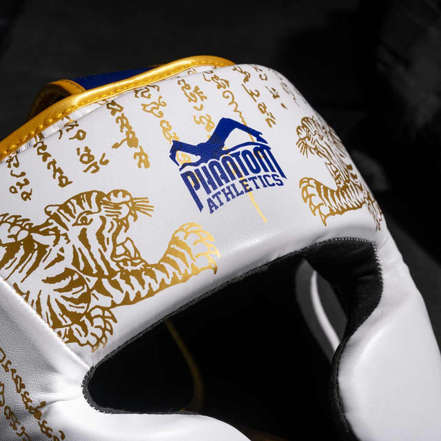 Phantom Athletics Hoofdbeschermer Muay Thai - Wit/Goud
