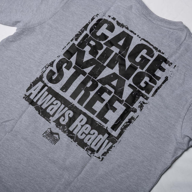 Phantom Athletics T-Shirt Cage Ring Mat Street – Grey