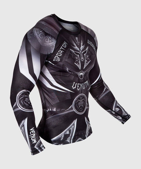 Venum Rashguard Gladiator 3.0 Long Sleeves - Black/Grey/White