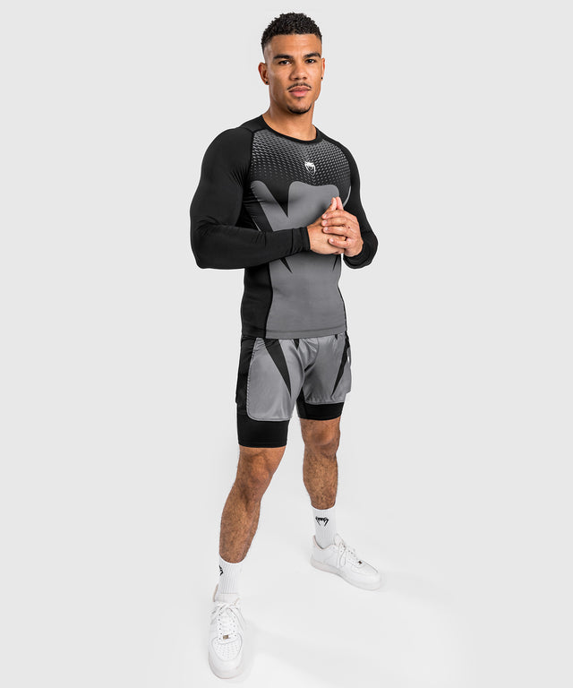 Venum Rashguard Attack Long Sleeves - Black/Gray