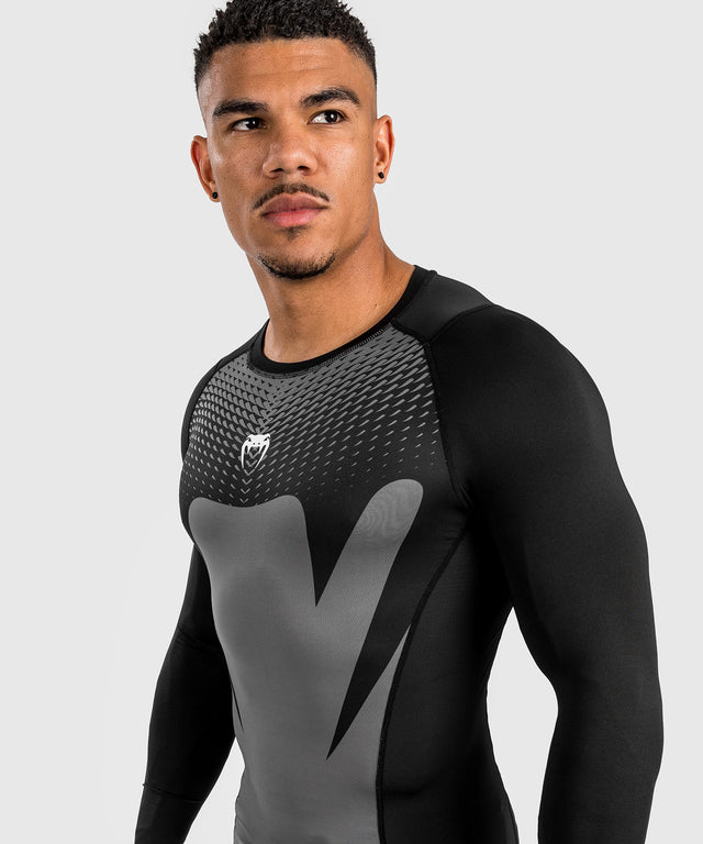 Venum Rashguard Attack Long Sleeves - Black/Gray