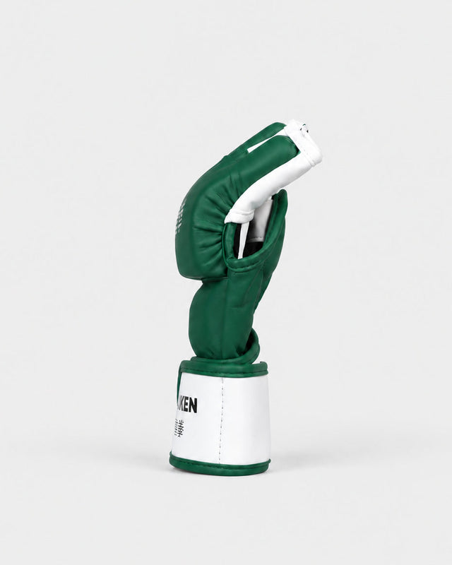 Guantes de MMA Raiken KAZE – Verde/Blanco