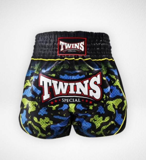 Twins Muay Thai Shorts TTBL Atlas - Black/Green/Blue