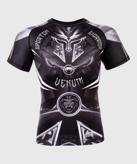 Venum Gladiator 3.0 Rashguard Short Sleeves - Black/Gray/White