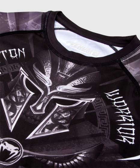 Venum Gladiator 3.0 Rashguard Short Sleeves - Black/Gray/White