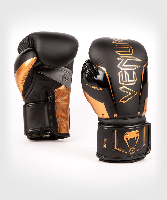 Venum Bokshandschoenen Elite Evo - Zwart/Brons