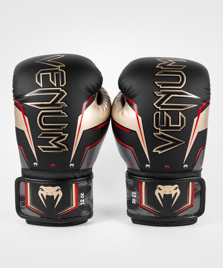 Venum Bokshandschoenen Elite Evo - Zwart/Goud/Rood