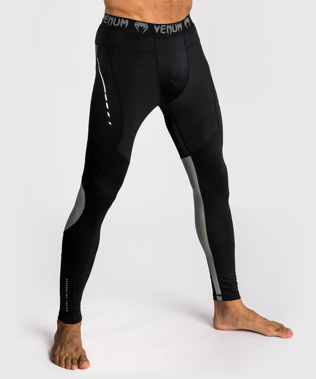 Venum Adrenaline Spats - Black/Silver Grey