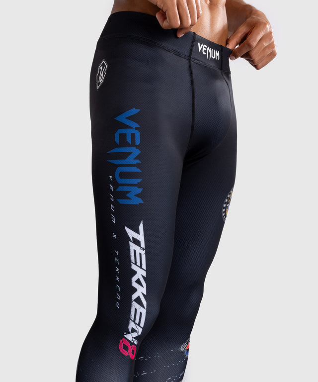 Venum x TEKKEN 8 Spats - Paul Phoenix - Zwart/Blauw