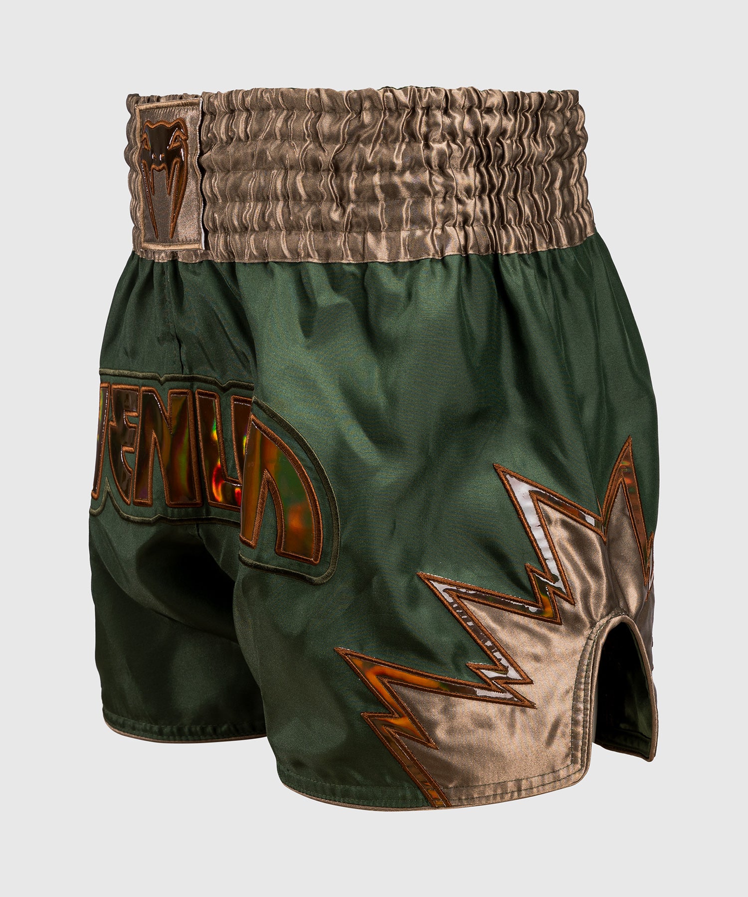 Spodenki do kickboxingu Venum Inferno – Khaki/Brąz