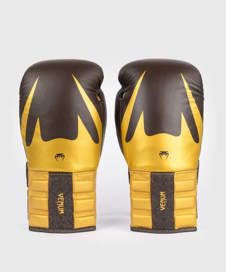 Venum Reverso Boxing Gloves - Dark Brown/Gold
