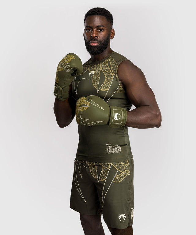 Venum Serpenti Sleeveless Rashguard - Khaki Green