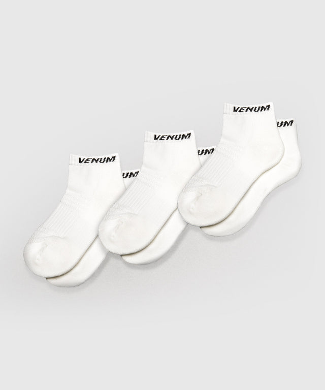 Venum Essential Ankle Socks - White - 3-Pack