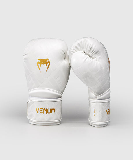 Rękawice bokserskie Venum Contender 1.5 XT 3D – Białe/Złote (VENUM-06042-717)