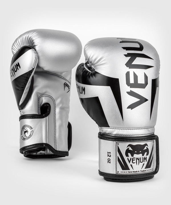 Luvas de boxe Venum Elite – Prateado/Preto