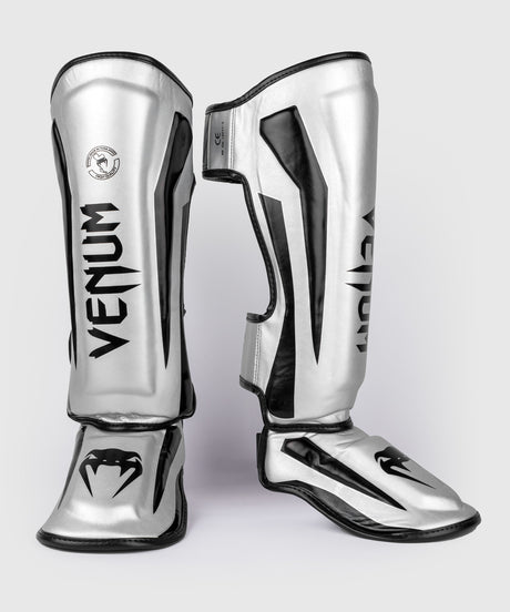 Venum Shin Guards Elite – Silver/Black