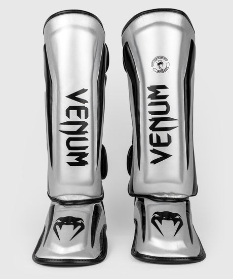 Venum Shin Guards Elite – Silver/Black