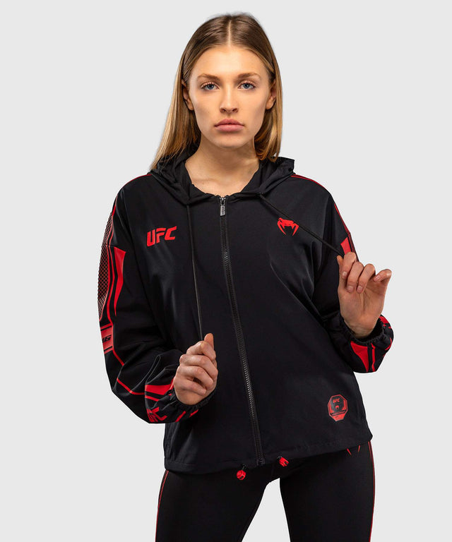 Felpa con zip UFC Venum Unity da donna – Nero