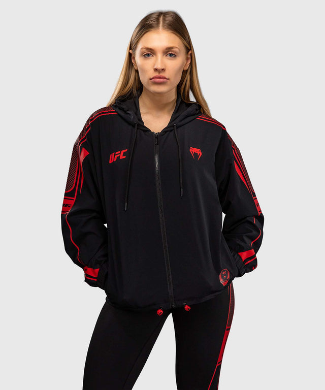 Felpa con zip UFC Venum Unity da donna – Nero