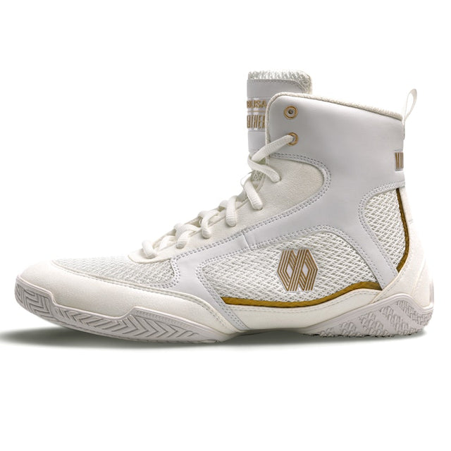 Hayabusa x Mayweather Champ Boxing Shoes - White/Gold