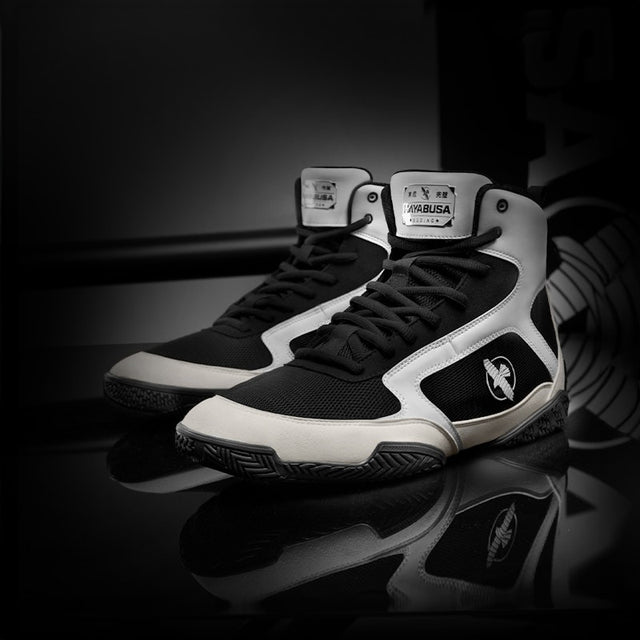 Hayabusa Pro Boxing Shoes - White/Black