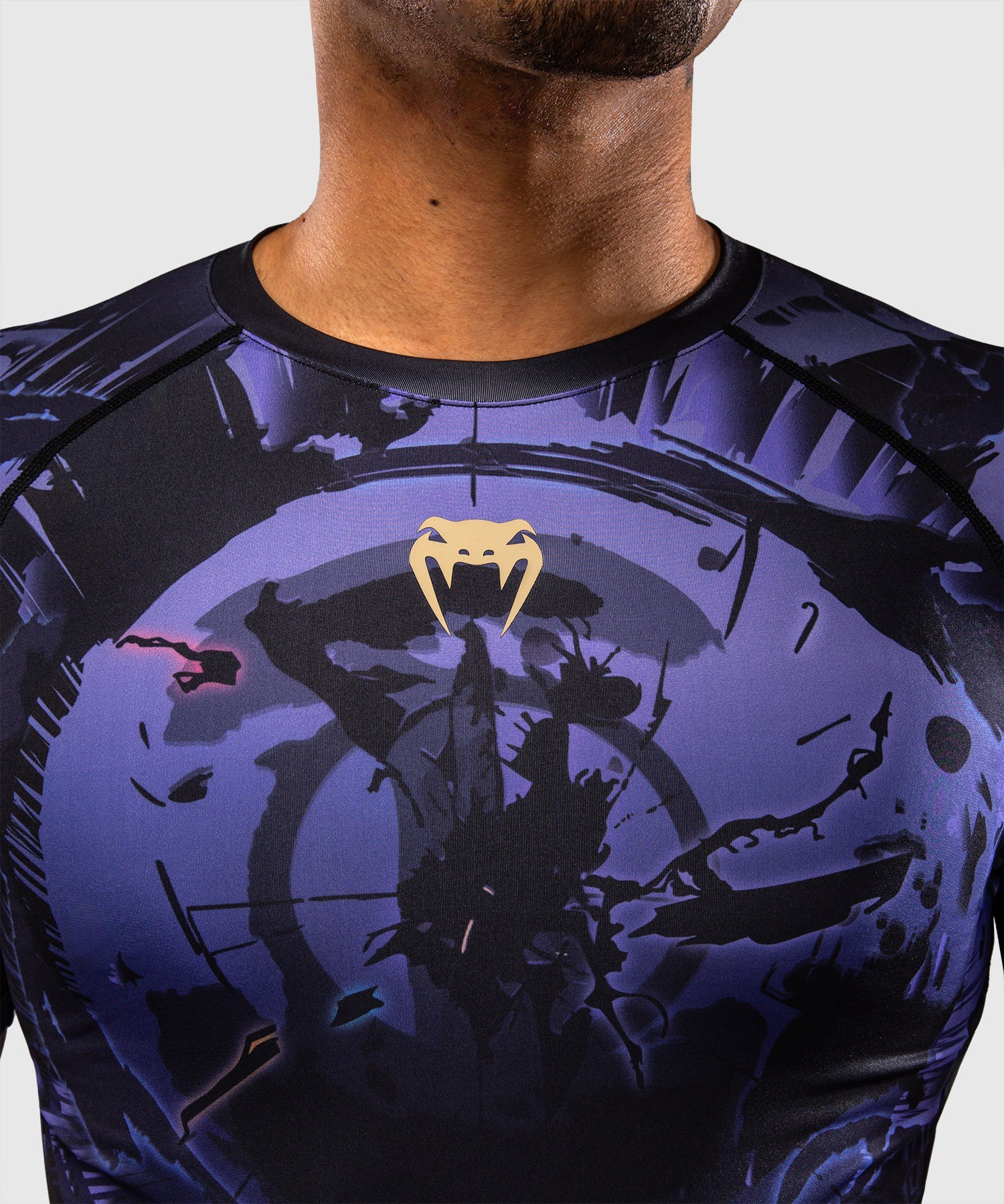 Venum Rashguard x Jujutsu Kaisen Gojo Korte Mouwen - Paars