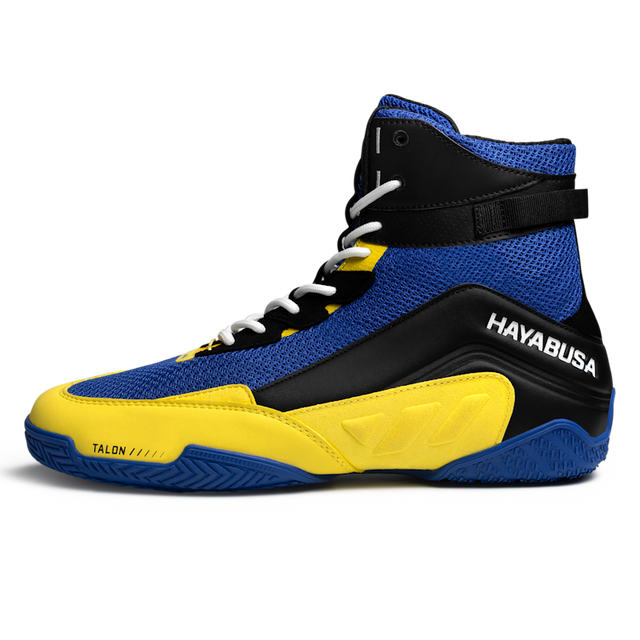 Hayabusa Talon Boxing Shoes - Blue/Yellow