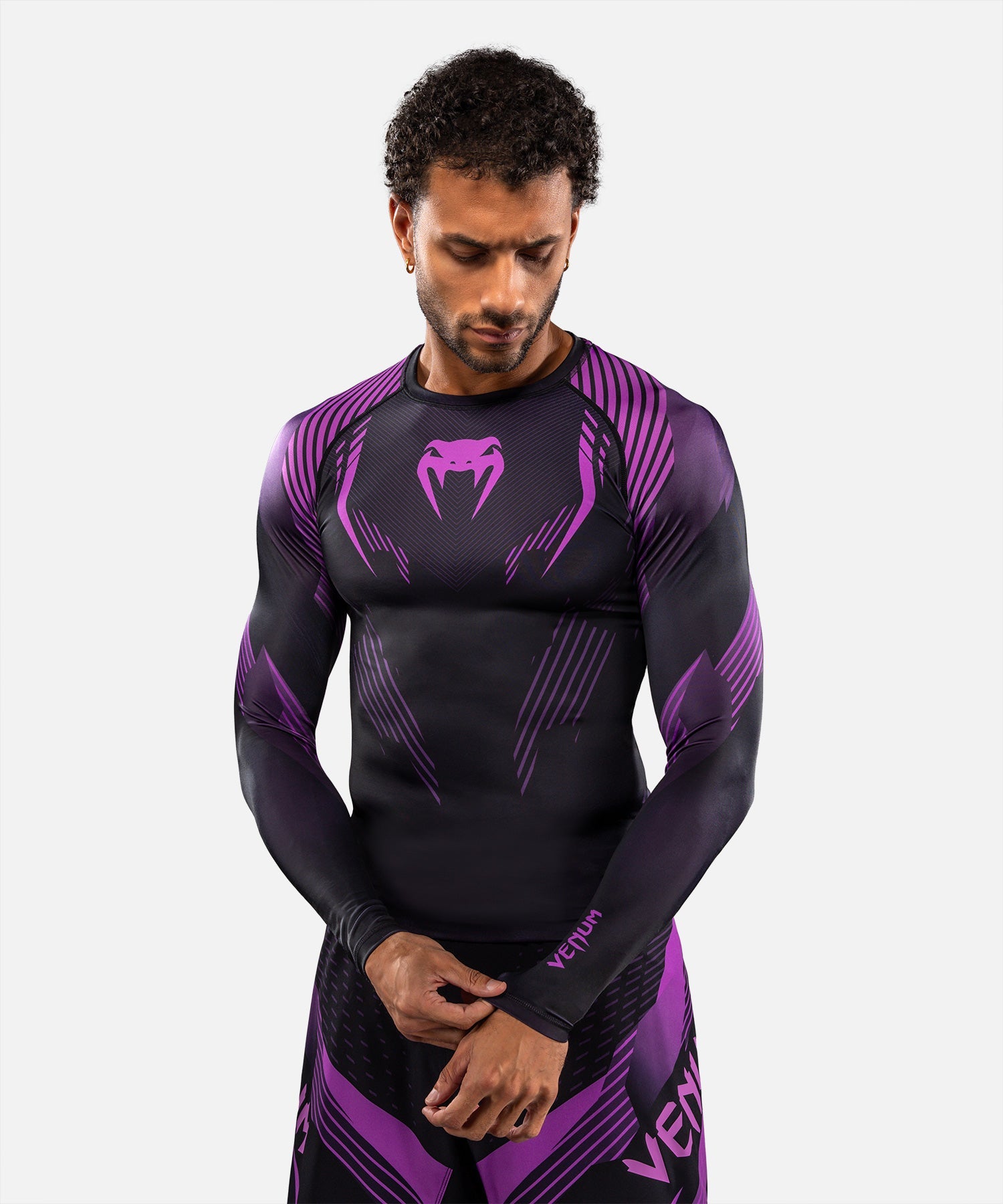 Venum Rashguard No-Gi 6.0 Lange Mouwen - Zwart/Paars