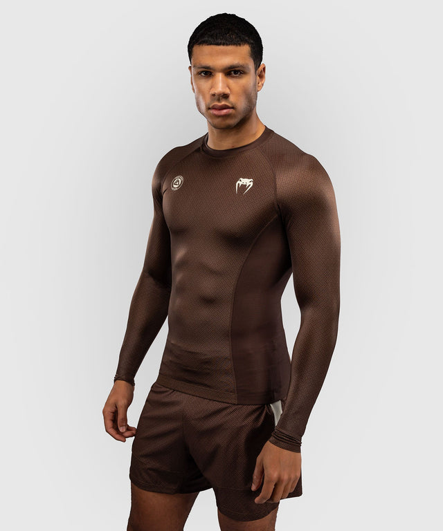 Venum Rashguard x Roger Gracie Academy Long Sleeves – Dark Brown