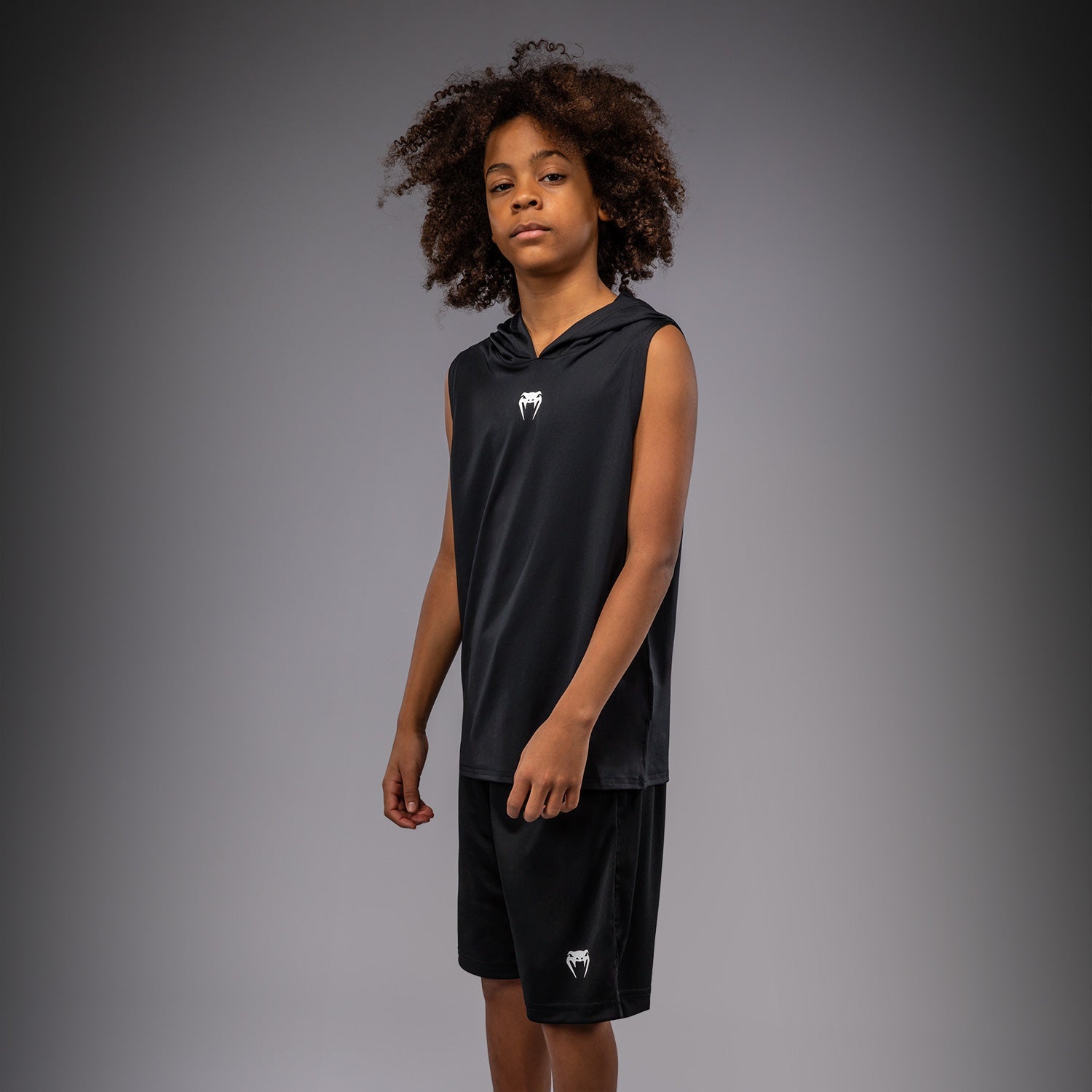 Venum Elite Sleeveless Hoodie Kids – Black