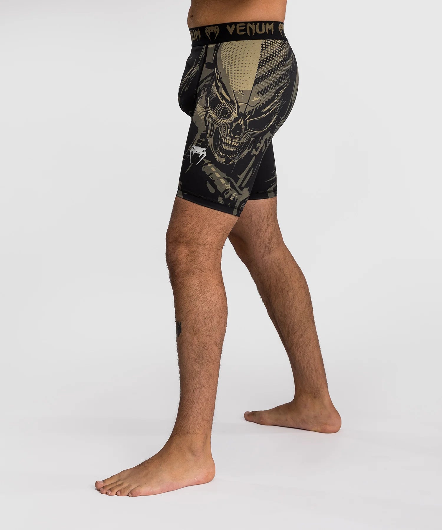Venum Invader Compression Shorts - Black/Sand