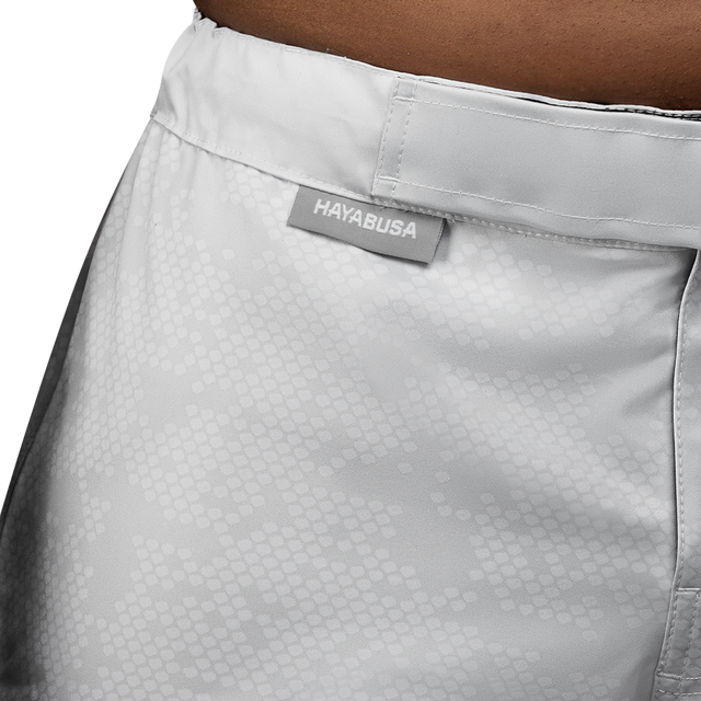 Hayabusa MMA Shorts Hex Mid-Thigh – White