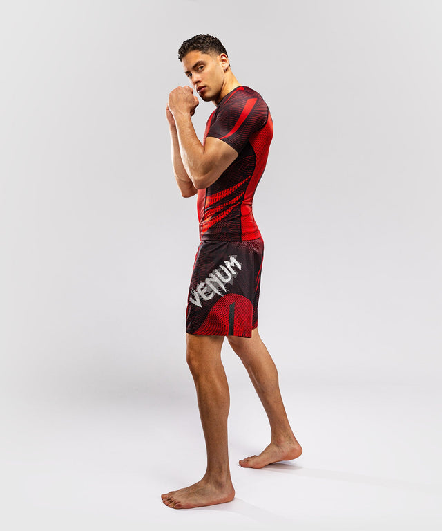 Venum Rashguard Galactic 3.0 Short Sleeves – Red/Silver