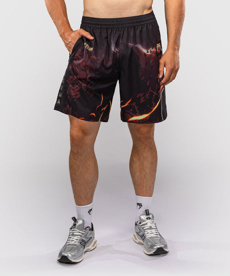 Pantaloncini da allenamento Venum Sukuna – Nero/Beige chiaro