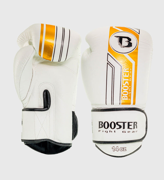 Booster Boxing gloves – White/Gold – Boxing gloves