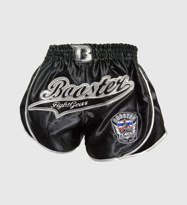 Booster Kickboxing shorts Retro Slugger 3 – Black/Silver – Shorts