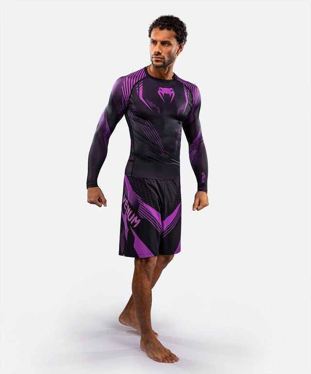 Venum Rashguard No-Gi 6.0 Lange Mouwen - Zwart/Paars