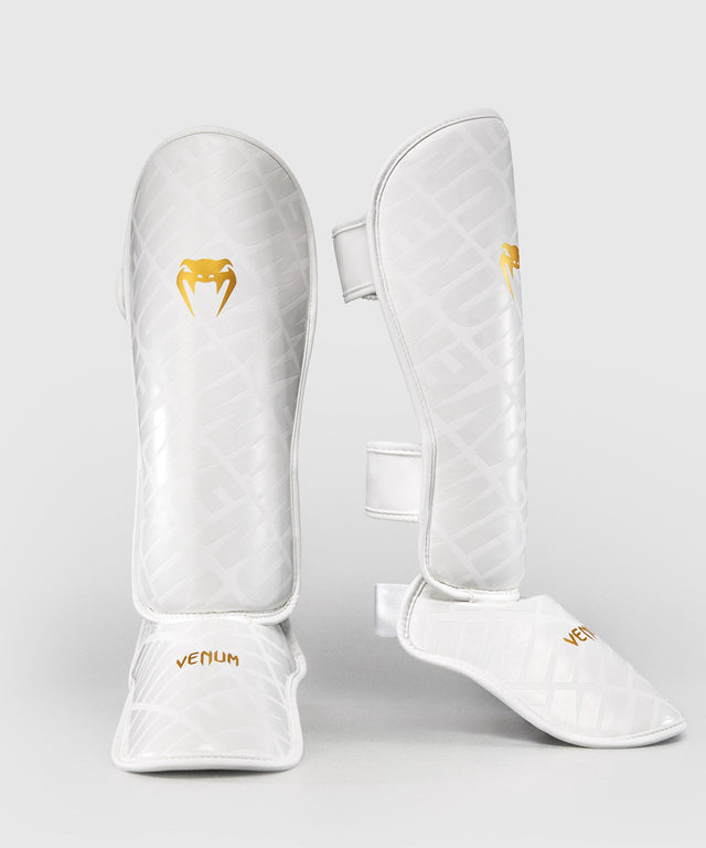 Venum Contender 1.5 XT 3D Shin Guards – White/Gold