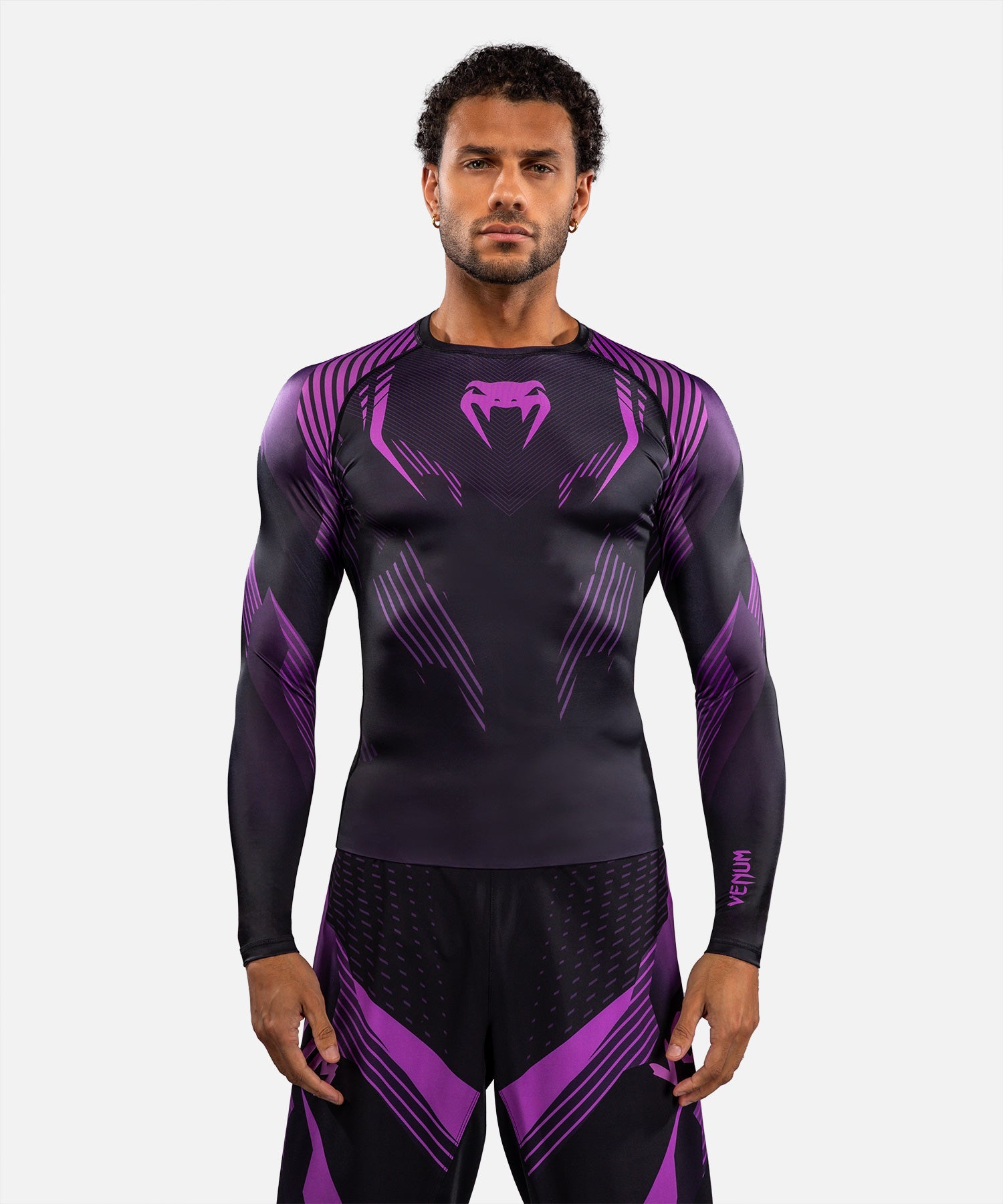 Venum Rashguard No-Gi 6.0 Lange Mouwen - Zwart/Paars