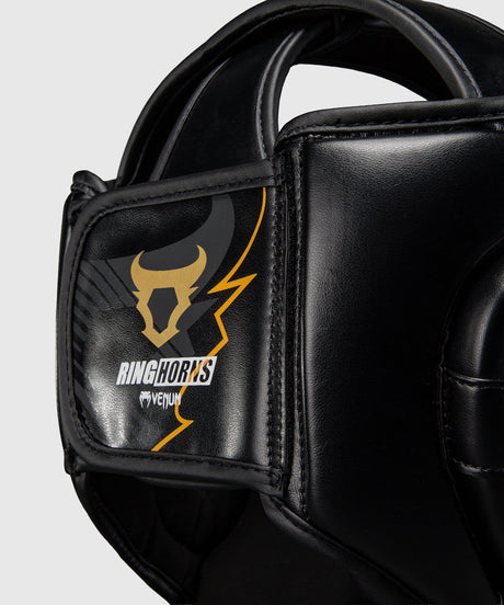 Casco da boxe Ringhorns Charger – Nero/Oro