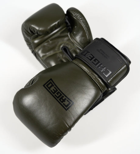 Caged Boxing gloves 'X' Series - Khaki Green/Black - Boxing gloves