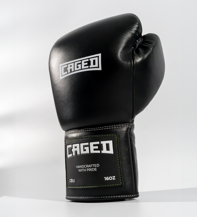Caged Boxing gloves 'X Series' Laces – Black/White – Boxing gloves