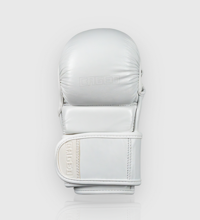 Caged MMA Sparring Gloves 'X Series' – White/White – MMA gloves
