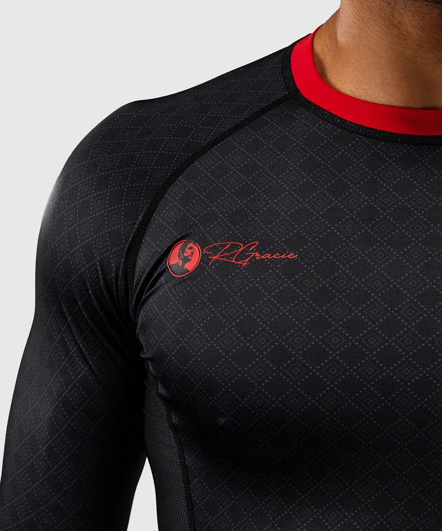 Venum Rashguard x Roger Gracie Long Sleeves – Black/Red