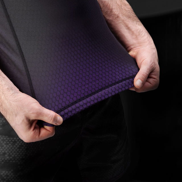 Hayabusa Rashguard Fusion Short Sleeve – Black/Purple