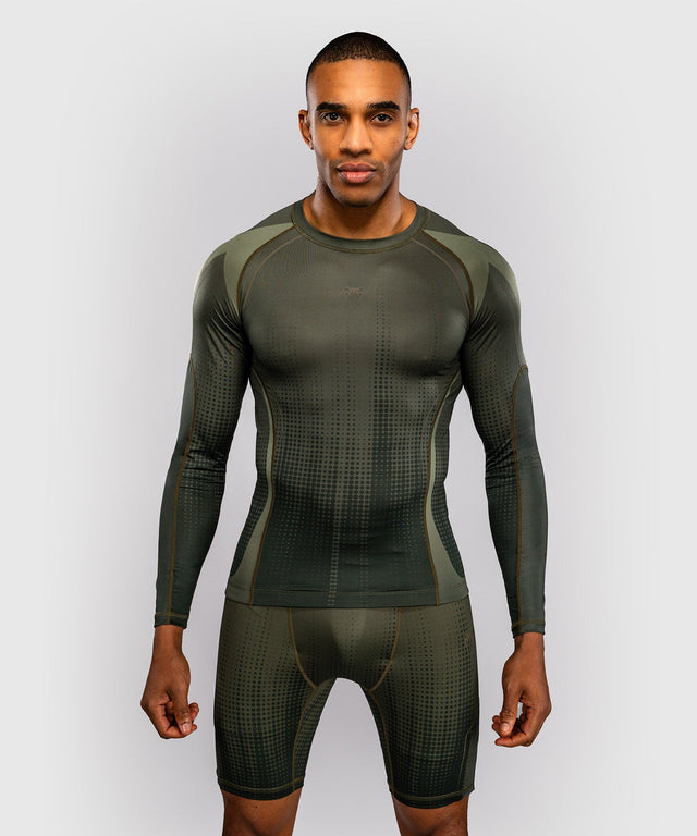 Venum Stealth Rashguard Long Sleeve – Khaki/Army Green