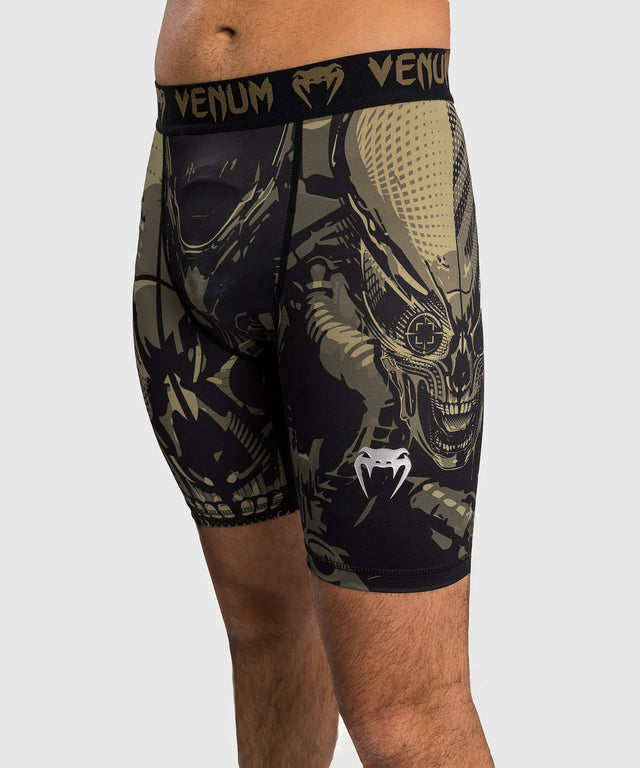 Venum Invader Compression Shorts - Black/Sand