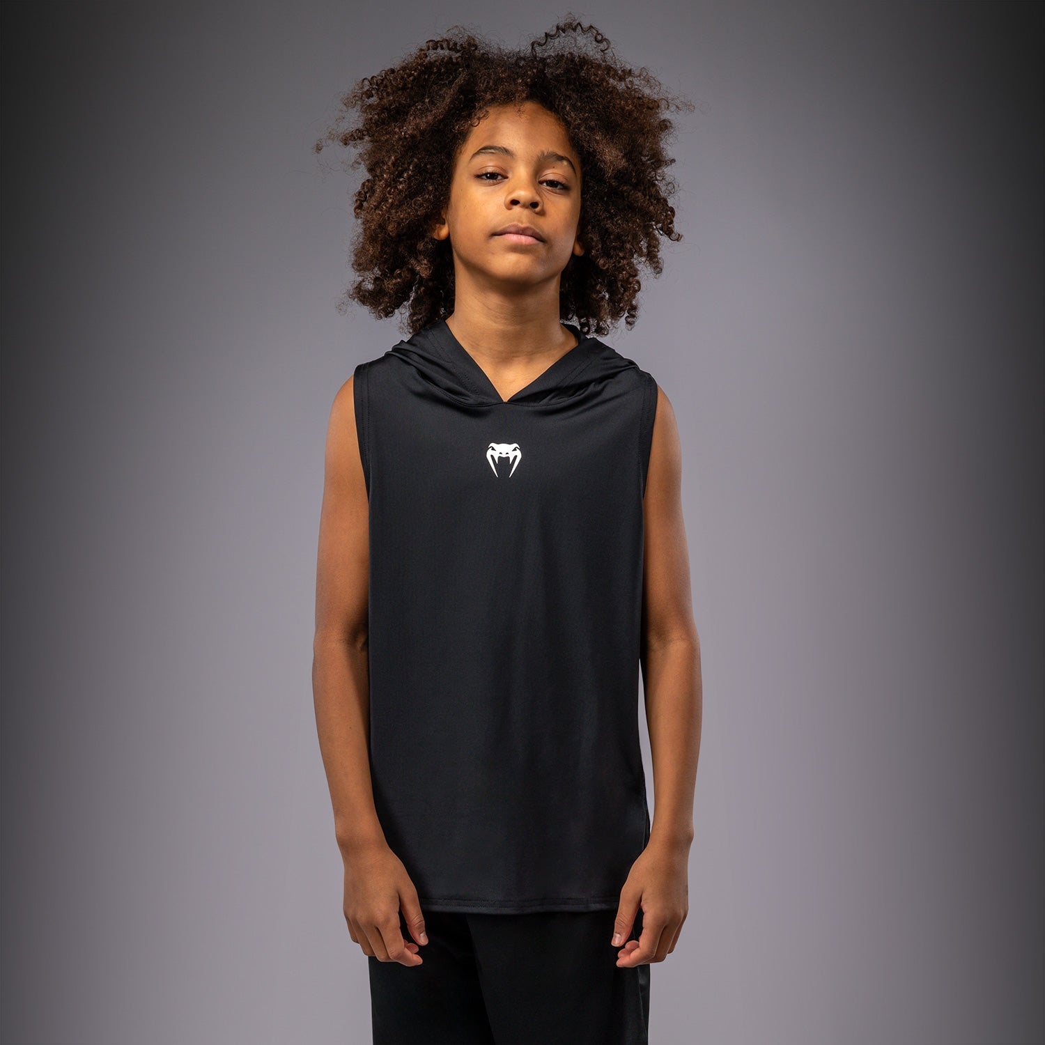 Venum Elite Sleeveless Hoodie Kids – Black